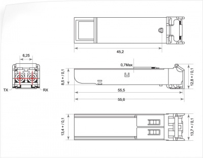 Модуль SFP QTECH QSC-SFP20GE-1310-DDM