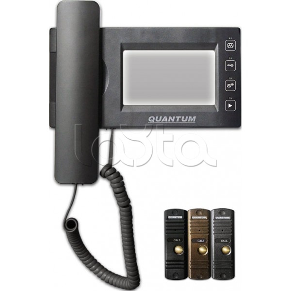 Quantum QM-437C_SET|Комплект цветного видеодомофона Quantum QM-437C_SET ...