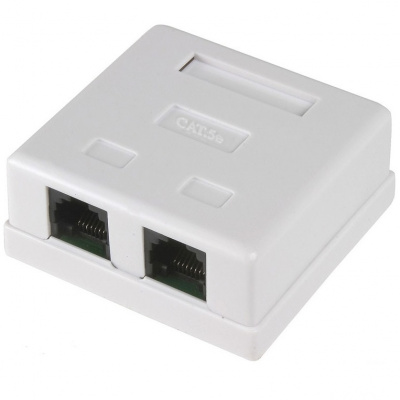 Розетка RJ-45 UTP двухпортовая (25шт/уп) REXANT 03-0151