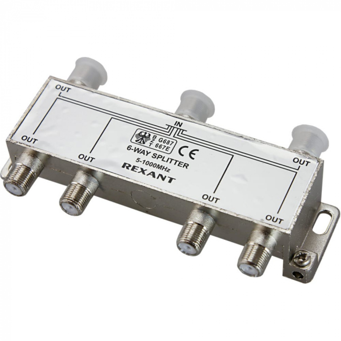 REXANT 05-6004|Делитель телевизионный ТВх6 под F разъём 5-1000 МГц (5шт ...