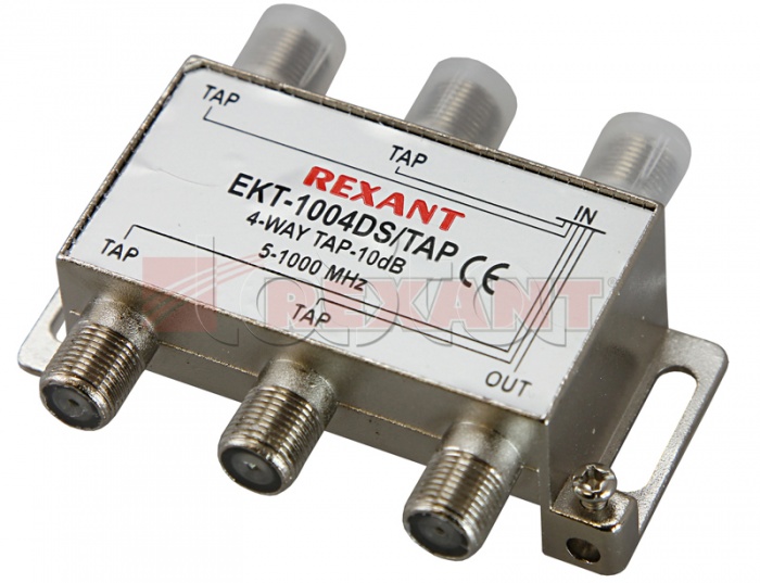REXANT 05-7301|Ответвитель телевизионный 4 отвода 10 дБ REXANT 05-7301 (10 шт/уп) - купить, цена, описание, фото. Продажа Ответвитель телевизионный 4 отвода 10 дБ REXANT 05-7301 (10 шт/уп) на Layta.ru
