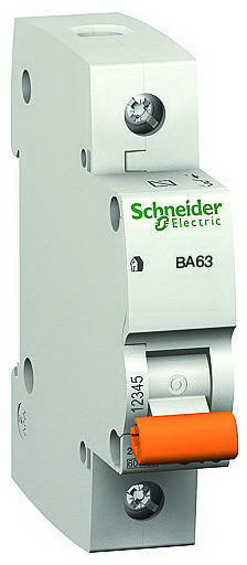 Schneider Electric 11202, Выключатель автоматический ВА63 1Р 10A C 4,5 кА Schneider Electric 11202