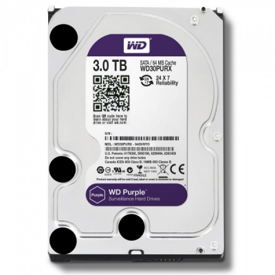 Жесткий диск Western Digital Purple HDD 3 Tb SATA-III 3.5" WD30PURZ